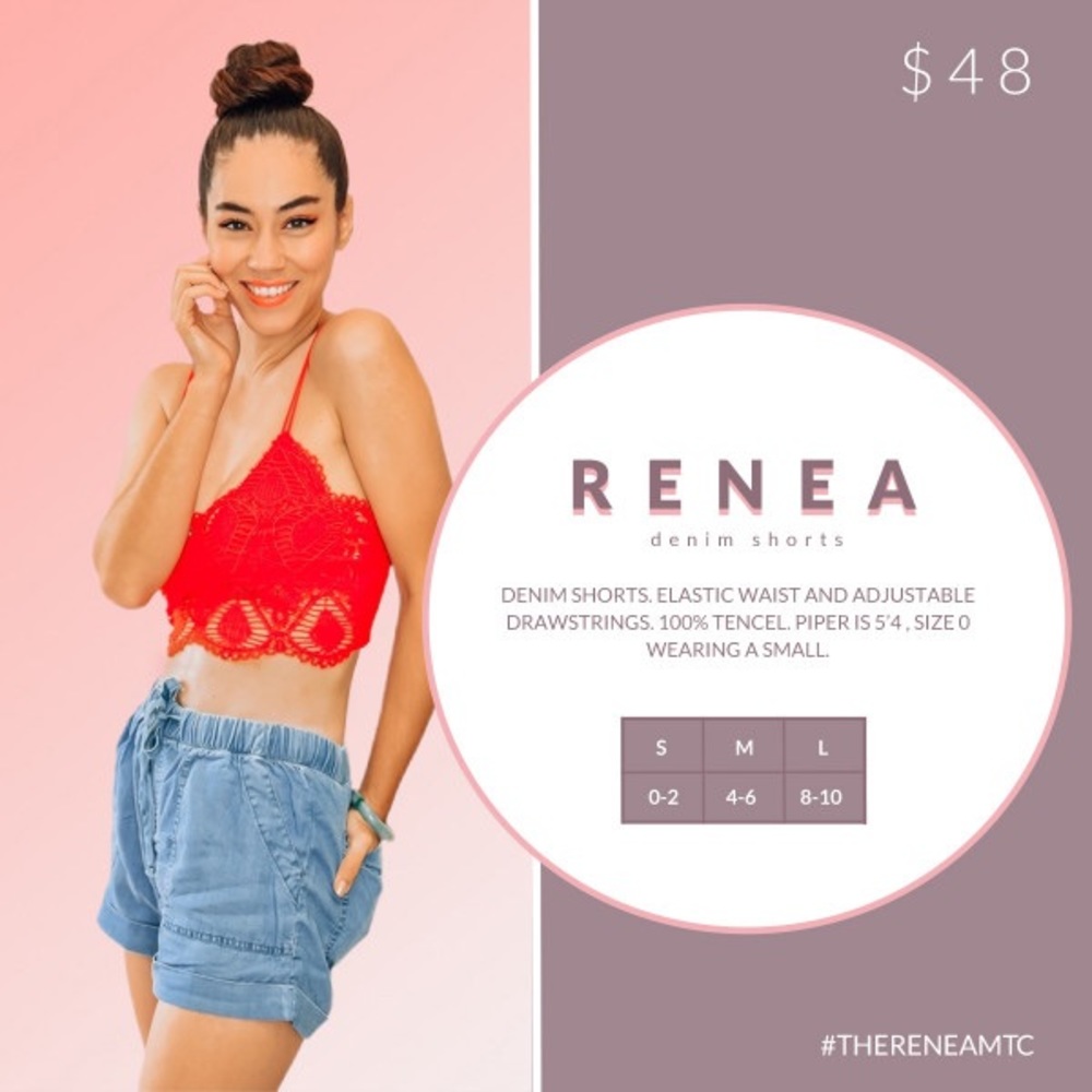 Soft denim shorts - elastic waist